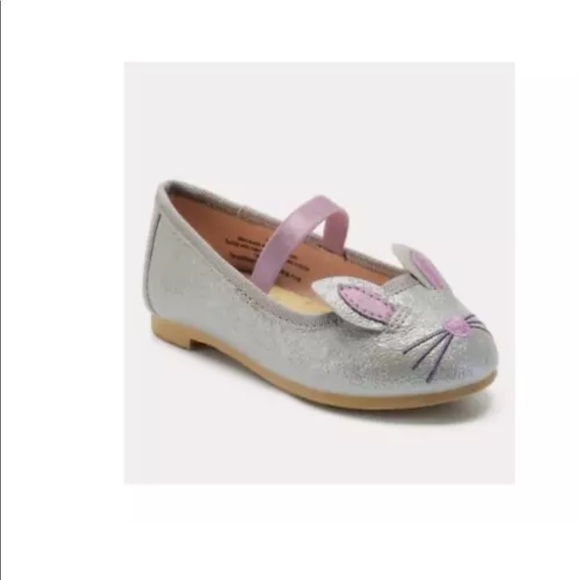 NWT Revah ~ Silver ~ Bunny Slip On Ballet … - Picture 1 of 3